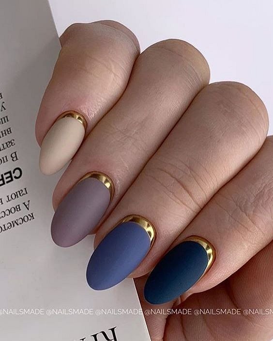 Маникюр на овальные ногти 2022: модный дизайн и новинки фото №77