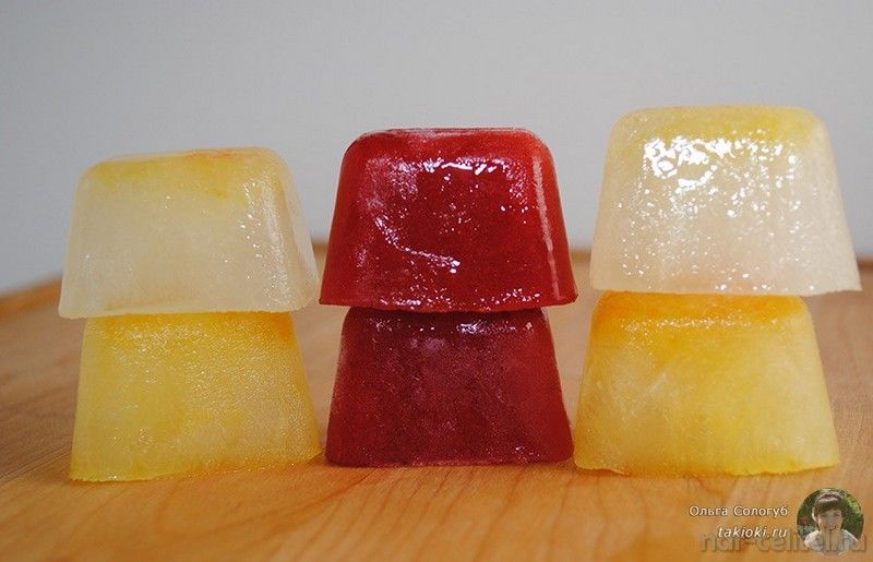 фруктовые кубики льда