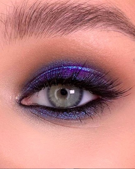 фиолетовый макияж глаз