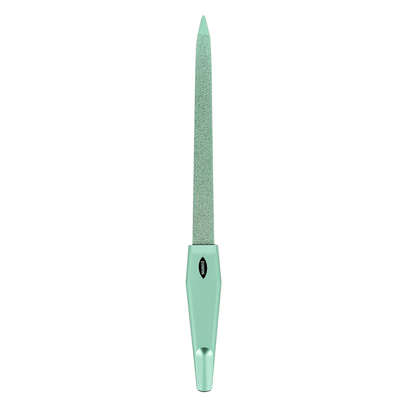 Пилка для ногтей Moritz двусторонняя с сапфировым напылением (цветная) 17 см