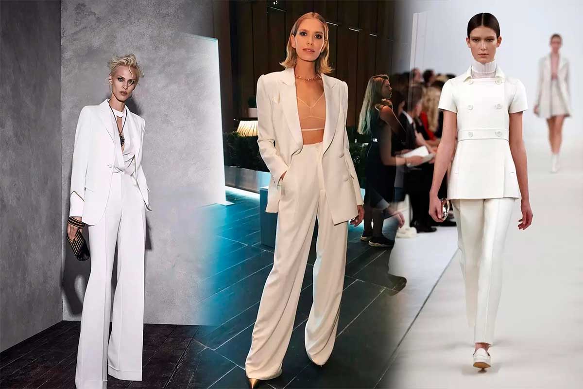 Белый костюм: модные луки от дизайнеров 2022
